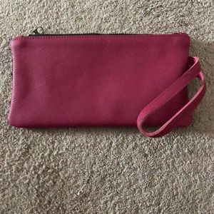 NWOT Leather Weekend Clutch -Fandango